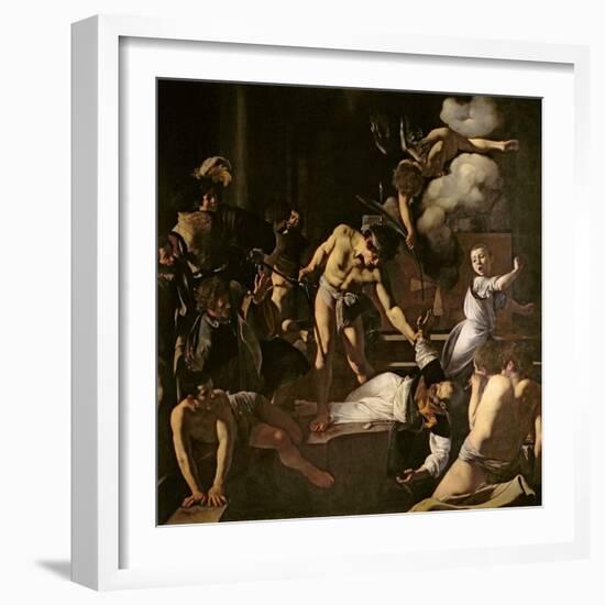 The Martyrdom of St. Matthew, 1599-1600-Caravaggio-Framed Giclee Print