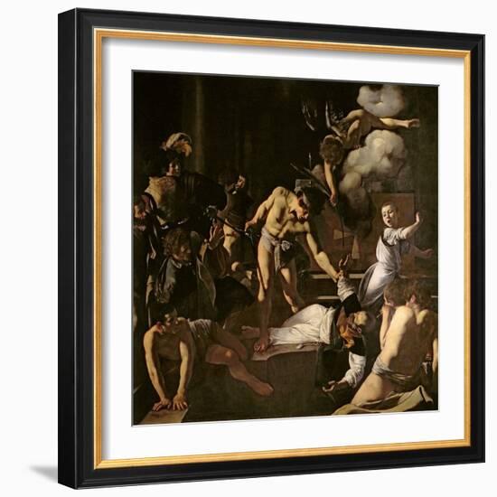 The Martyrdom of St. Matthew, 1599-1600-Caravaggio-Framed Giclee Print