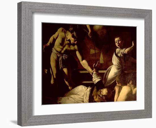 The Martyrdom of St. Matthew, Detail, 1599-1600-Caravaggio-Framed Giclee Print