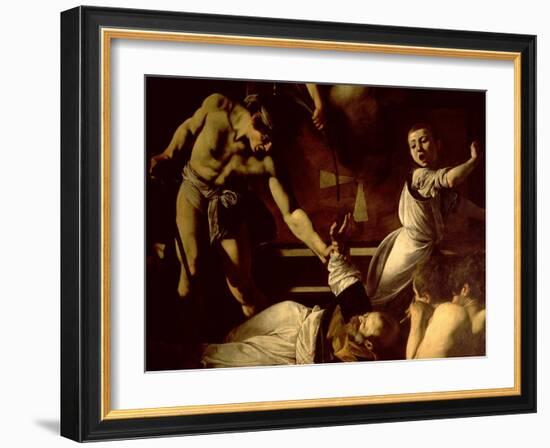 The Martyrdom of St. Matthew, Detail, 1599-1600-Caravaggio-Framed Giclee Print