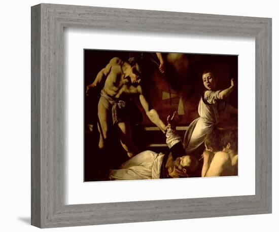 The Martyrdom of St. Matthew, Detail, 1599-1600-Caravaggio-Framed Giclee Print
