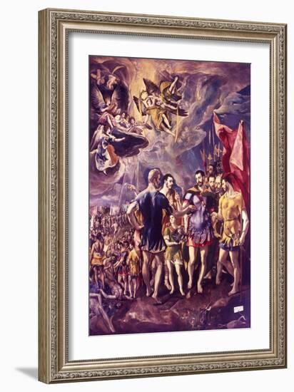 The Martyrdom of St Maurice, 286 (C1580-158)-El Greco-Framed Giclee Print