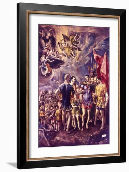 The Martyrdom of St Maurice, 286 (C1580-158)-El Greco-Framed Giclee Print