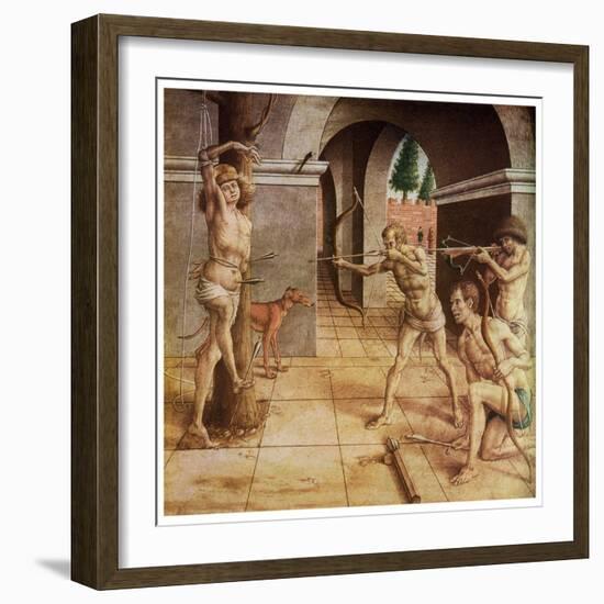 The Martyrdom of St Sebastian, 15th Century-Carlo Crivelli-Framed Giclee Print