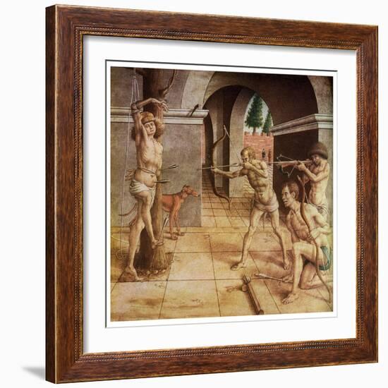 The Martyrdom of St Sebastian, 15th Century-Carlo Crivelli-Framed Giclee Print