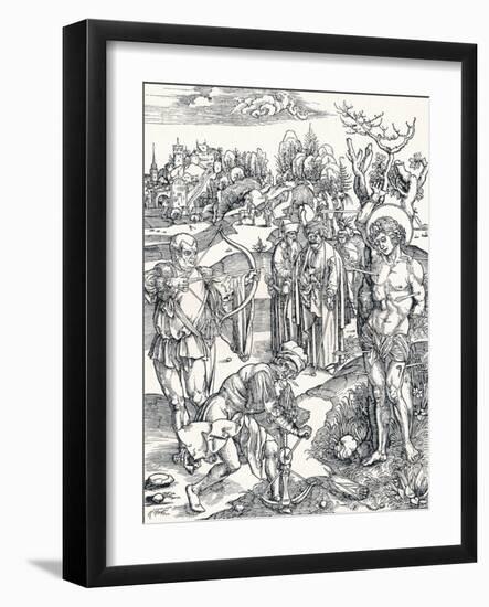 The Martyrdom of St Sebastian, C1495-Albrecht Dürer-Framed Giclee Print