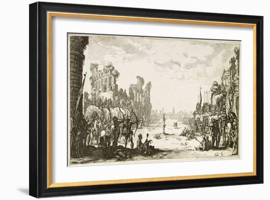 The Martyrdom of St Sebastian-Jacques Callot-Framed Giclee Print