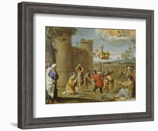 The Martyrdom of St. Stephen-Annibale Carracci-Framed Giclee Print