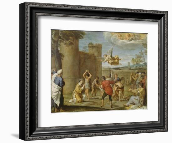 The Martyrdom of St. Stephen-Annibale Carracci-Framed Giclee Print