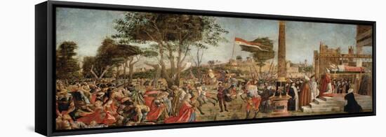 The Martyrdom of the Pilgrims and the Funeral of St. Ursula, from the St. Ursula Cycle, 1490-94-Vittore Carpaccio-Framed Premier Image Canvas