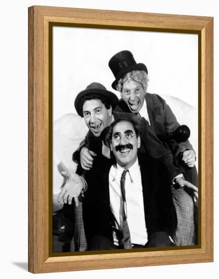 The Marx Brothers Pose for a Publicity Portrait During Production of a Night at the Opera, 1935-null-Framed Stretched Canvas