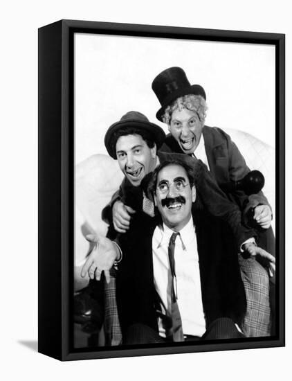 The Marx Brothers Pose for a Publicity Portrait During Production of a Night at the Opera, 1935-null-Framed Stretched Canvas