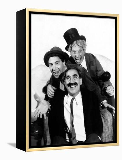 The Marx Brothers Pose for a Publicity Portrait During Production of a Night at the Opera, 1935-null-Framed Stretched Canvas