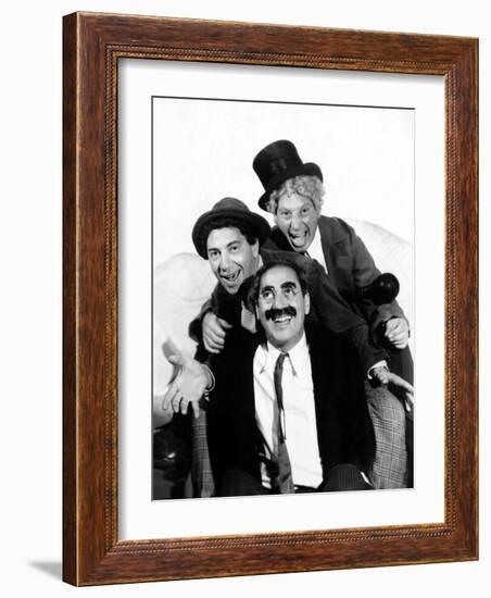 The Marx Brothers Pose for a Publicity Portrait During Production of a Night at the Opera, 1935-null-Framed Photo