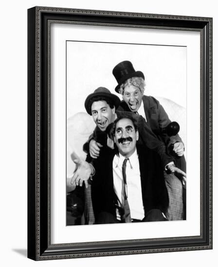 The Marx Brothers Pose for a Publicity Portrait During Production of a Night at the Opera, 1935-null-Framed Photo