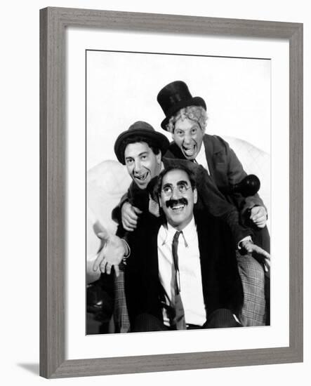 The Marx Brothers Pose for a Publicity Portrait During Production of a Night at the Opera, 1935-null-Framed Photo