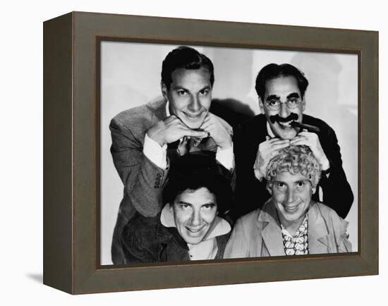 The Marx Brothers, Top Zeppo Marx, Groucho Marx, Bottom Chico Marx, Harpo Marx, Early 1930s-null-Framed Stretched Canvas