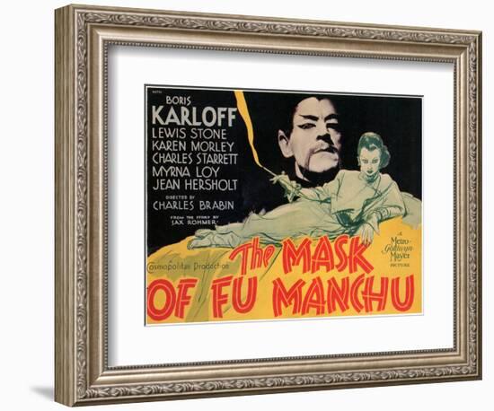 The Mask of Fu Manchu, 1932-null-Framed Premium Giclee Print