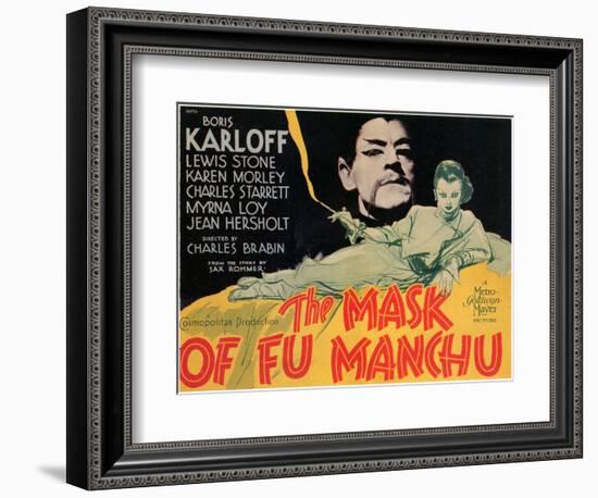 The Mask of Fu Manchu, 1932-null-Framed Premium Giclee Print