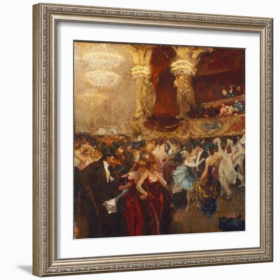 The Masked Ball at L'Opera-Charles Hermans-Framed Giclee Print