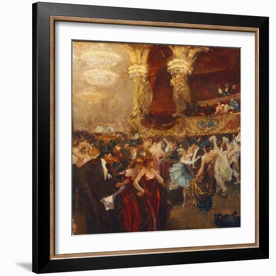 The Masked Ball at L'Opera-Charles Hermans-Framed Giclee Print