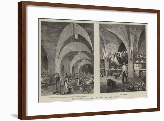 The Masons' Strike at the New Law Courts-null-Framed Giclee Print