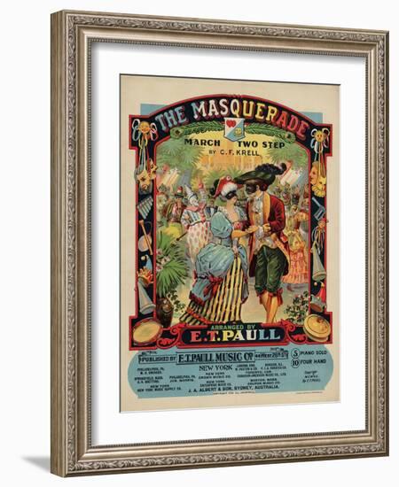 The Masquerade March Two Step, Sam DeVincent Collection, National Museum of American History-null-Framed Art Print