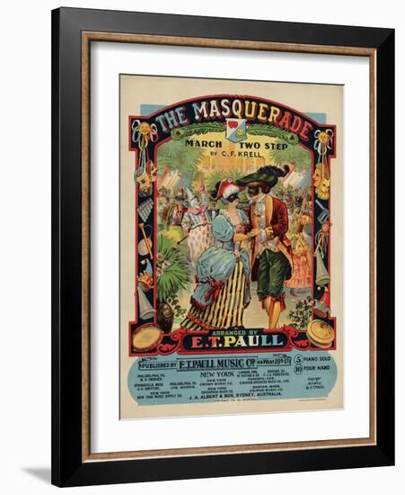 The Masquerade March Two Step, Sam DeVincent Collection, National Museum of American History-null-Framed Art Print