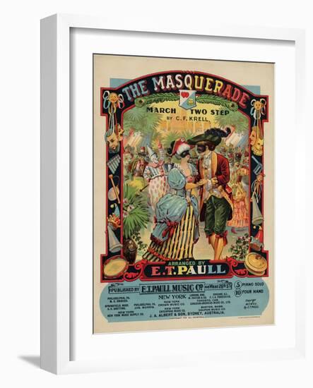 The Masquerade March Two Step, Sam DeVincent Collection, National Museum of American History-null-Framed Art Print