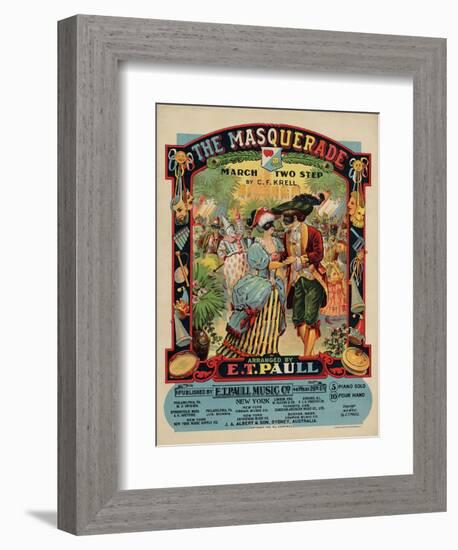 The Masquerade March Two Step, Sam DeVincent Collection, National Museum of American History-null-Framed Art Print