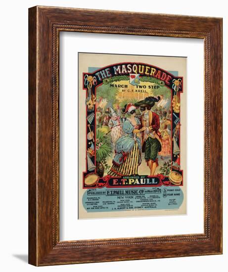 The Masquerade March Two Step, Sam DeVincent Collection, National Museum of American History-null-Framed Art Print