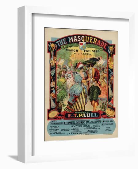 The Masquerade March Two Step, Sam DeVincent Collection, National Museum of American History-null-Framed Art Print