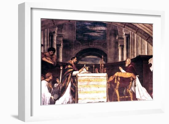 The Mass at Bolsena Detail, 1512-Raphael-Framed Giclee Print