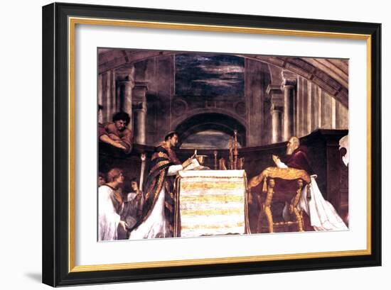 The Mass at Bolsena Detail, 1512-Raphael-Framed Giclee Print