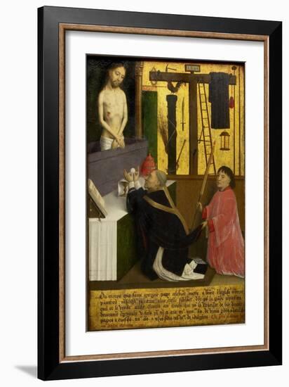 The Mass of Saint Gregory, Ca 1460-Simon Marmion-Framed Giclee Print