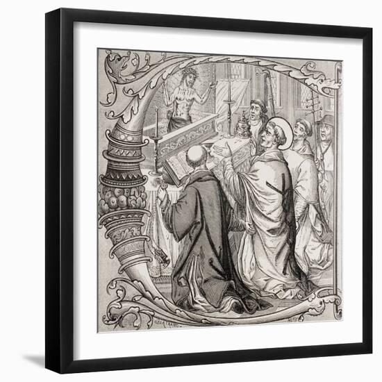 The Mass of Saint Gregory the Great and the Apparition of Jesus Christ as the Man of Sorrows,…-null-Framed Giclee Print