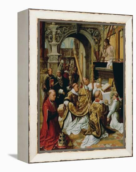 The Mass of Saint Gregory the Great, Ca 1510-1520-Adriaen Isenbrant-Framed Premier Image Canvas