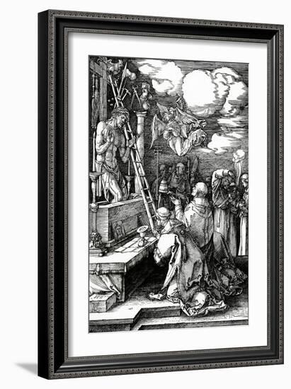 The Mass of St. Gregory, 1511 (Woodcut)-Albrecht Dürer-Framed Giclee Print