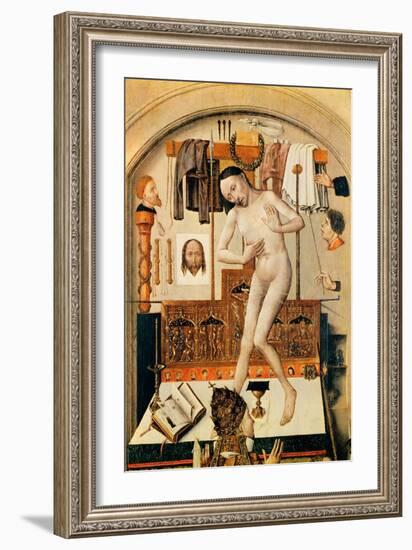 The Mass of St. Gregory the Great (Detail of the Altar) (Oil on Panel)-Robert Campin-Framed Giclee Print