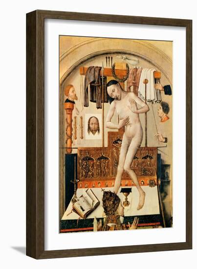 The Mass of St. Gregory the Great (Detail of the Altar) (Oil on Panel)-Robert Campin-Framed Giclee Print