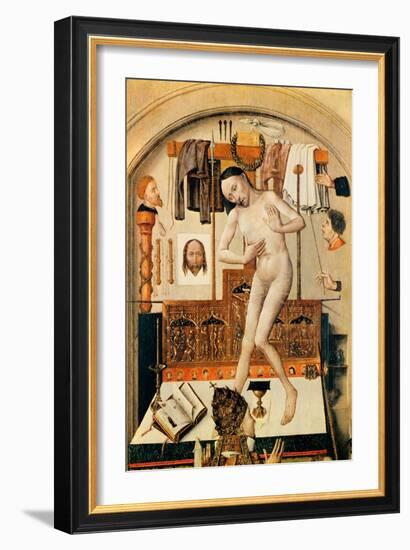 The Mass of St. Gregory the Great (Detail of the Altar) (Oil on Panel)-Robert Campin-Framed Giclee Print