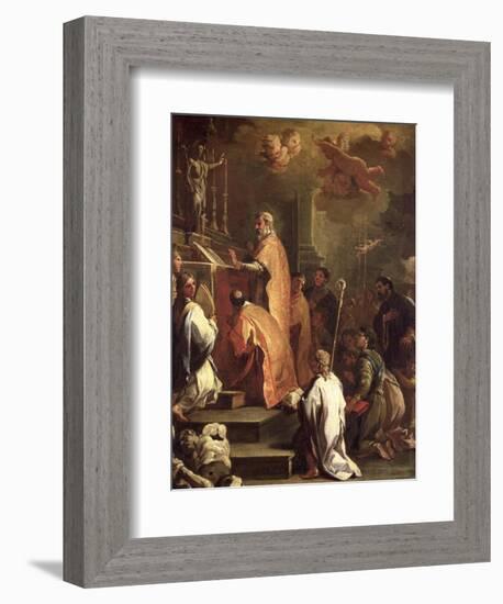 The Mass of St. Gregory-Luca Giordano-Framed Giclee Print