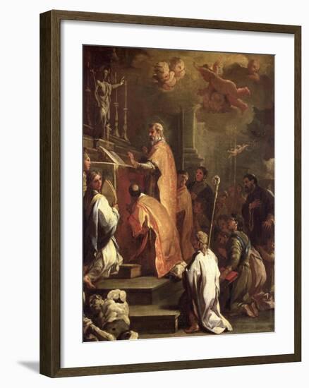 The Mass of St. Gregory-Luca Giordano-Framed Giclee Print