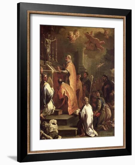 The Mass of St. Gregory-Luca Giordano-Framed Giclee Print