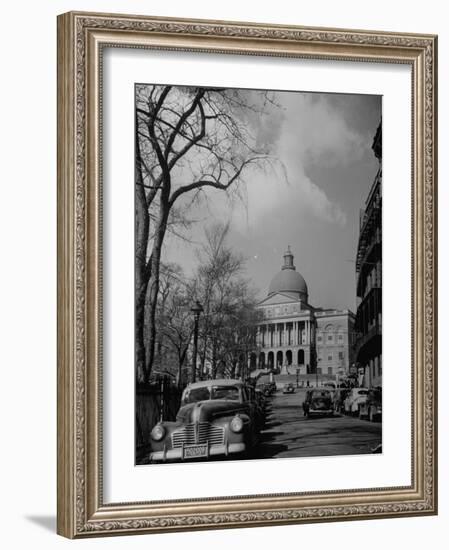 The Massachusettes State Capitol Building-Walter Sanders-Framed Photographic Print