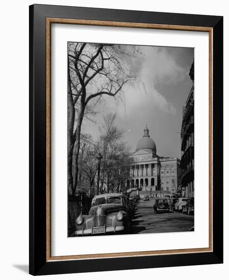 The Massachusettes State Capitol Building-Walter Sanders-Framed Photographic Print