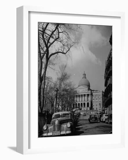 The Massachusettes State Capitol Building-Walter Sanders-Framed Photographic Print
