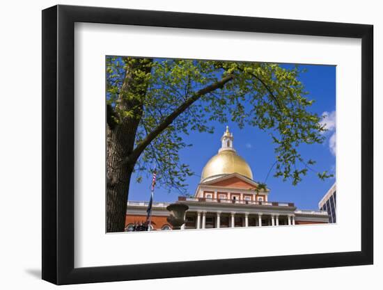 The Massachusetts State Hous, Freedom Trail, Boston, Massachusetts, USA-Russ Bishop-Framed Photographic Print