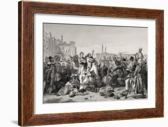 The Massacre at Cawnpore in 1857, from 'The History of the Indian Mutiny' Published in 1858-English School-Framed Giclee Print