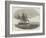 The Massacre at Hango-Head, The Cossack'S Boat Leaving with a Flag of Truce-John Wilson Carmichael-Framed Giclee Print